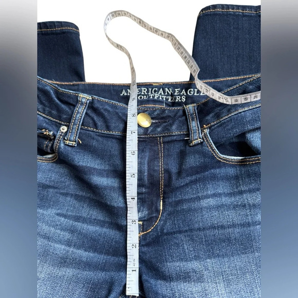 American Eagle Dark Wash Skinny Jeans Size 8 Short - Picture 5 of 7